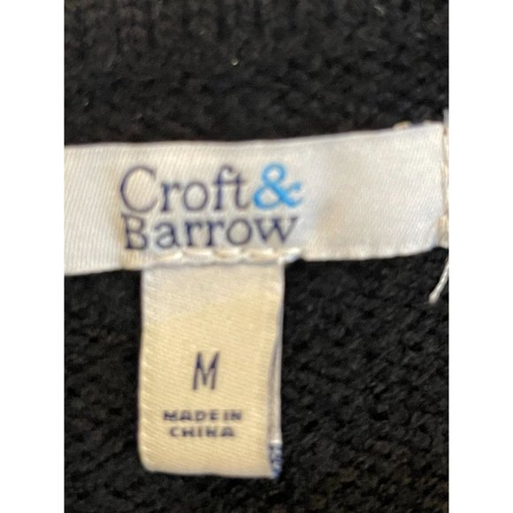 Croft & Barrow Womens Christmas Tree Sweater Round Neck Long Sleeve Black Size M - Picture 6 of 9